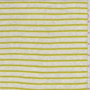 2 YD PC-Lemongrass Stripe Baby Rib Knit Fabric