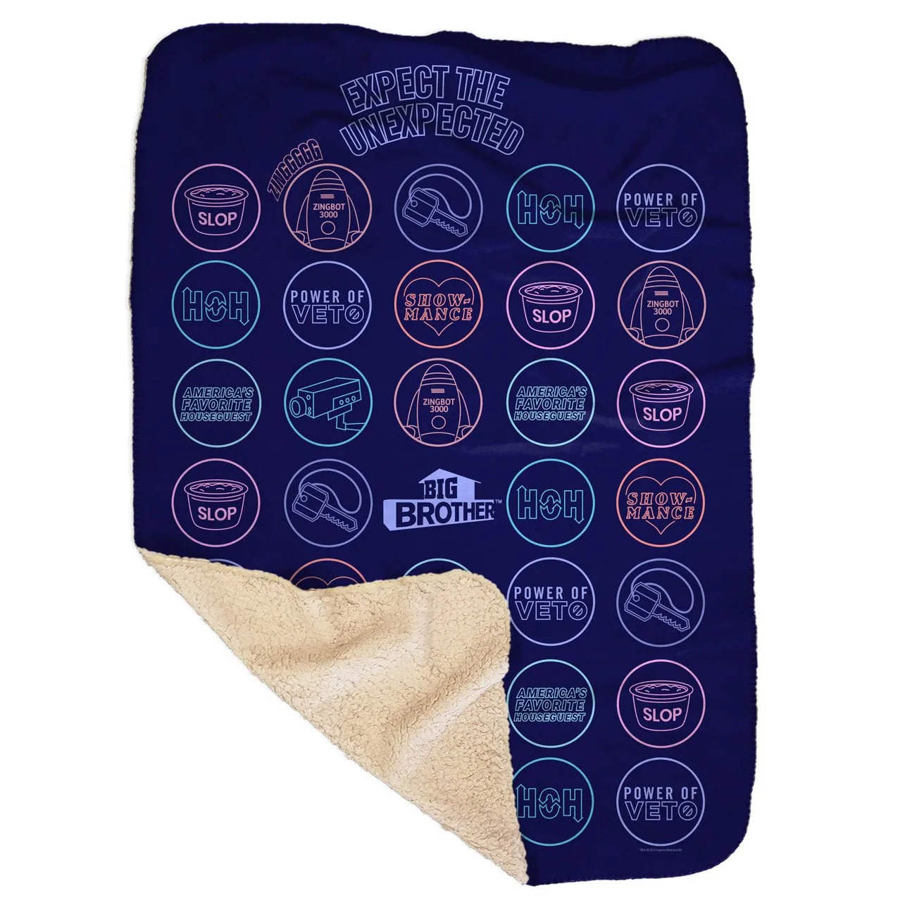 Big Brother Logo Mash Up Sherpa Blanket