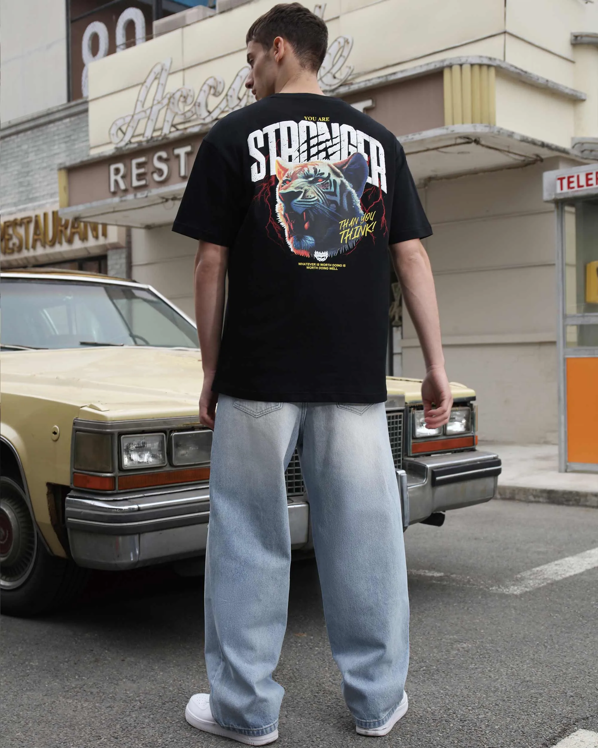 Casual and Versatile Blue Ripped Baggy Jeans-Mexico Local Delivery