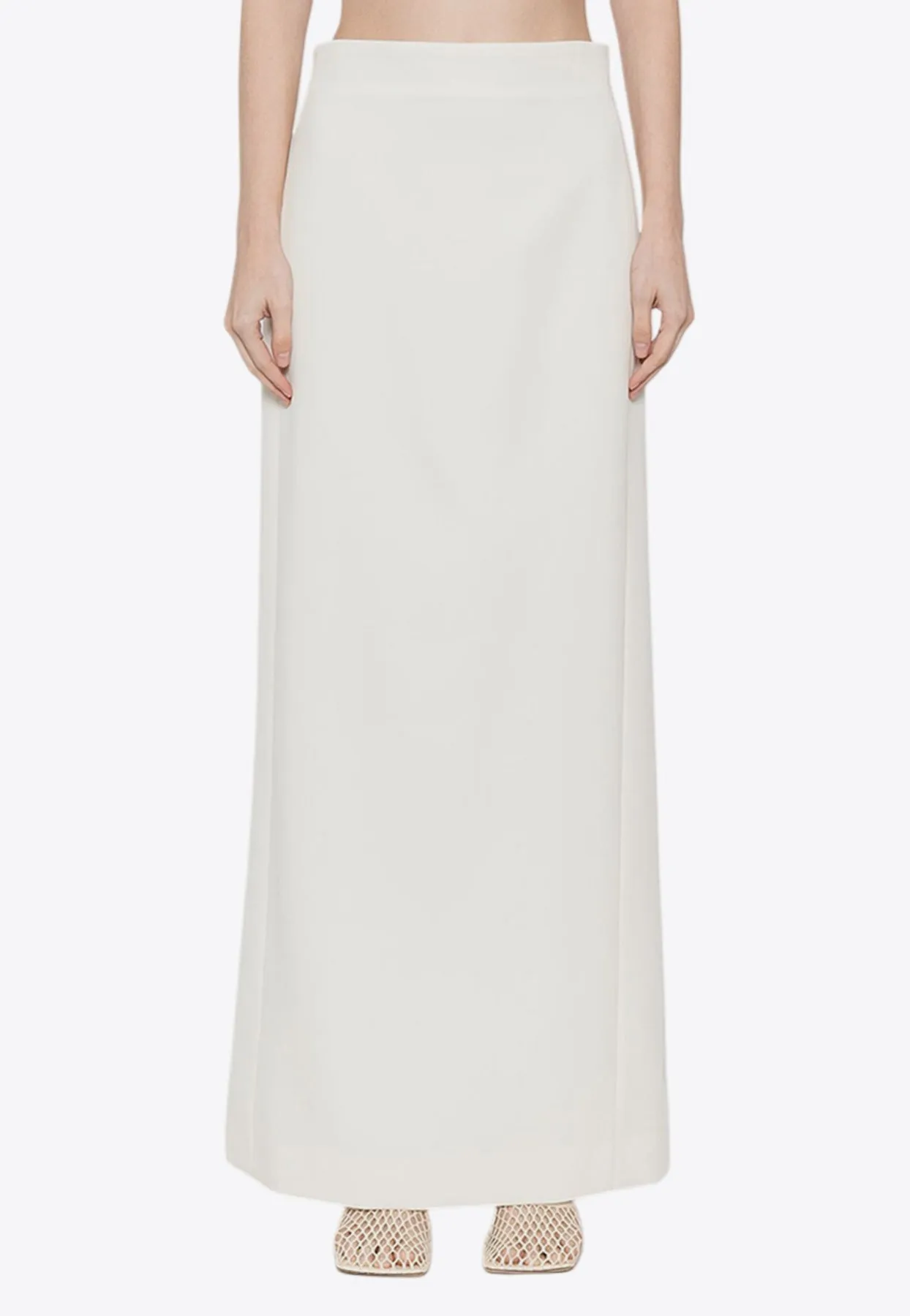 Column Wool Maxi Skirt
