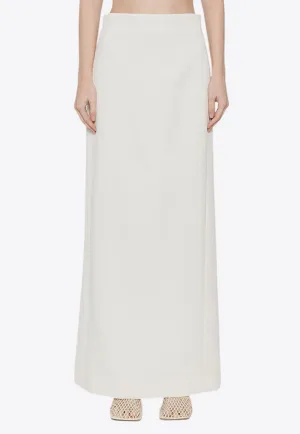 Column Wool Maxi Skirt