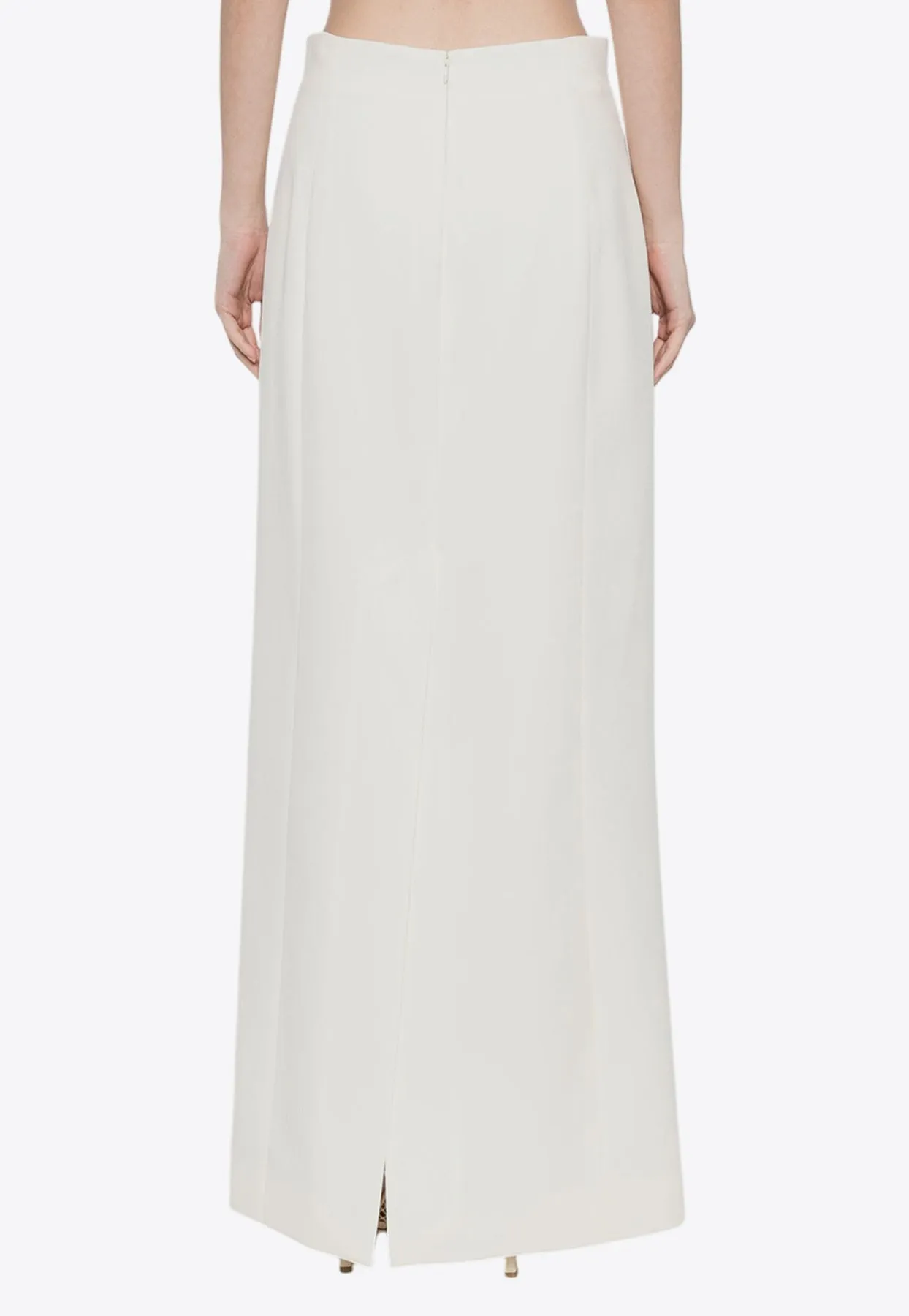 Column Wool Maxi Skirt