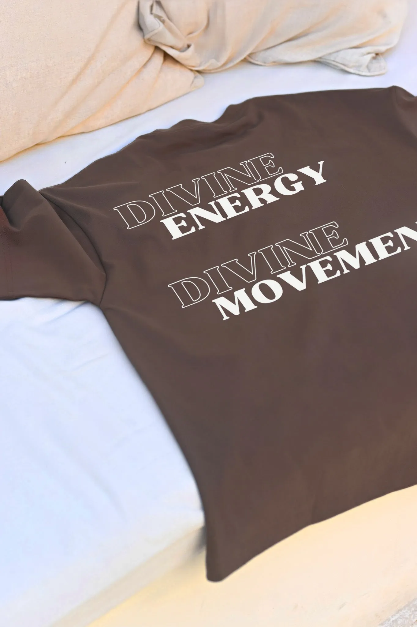 Divine Movement Oversized Boyfriend T Shirt - Espresso