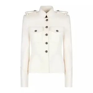Dolce & Gabbana WHITE WOOL JACKETS & COAT
