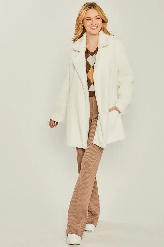 Faux Fur Midi Coat