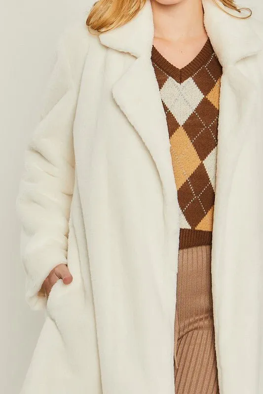 Faux Fur Midi Coat