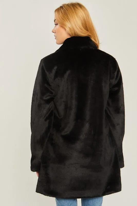 Faux Fur Midi Coat
