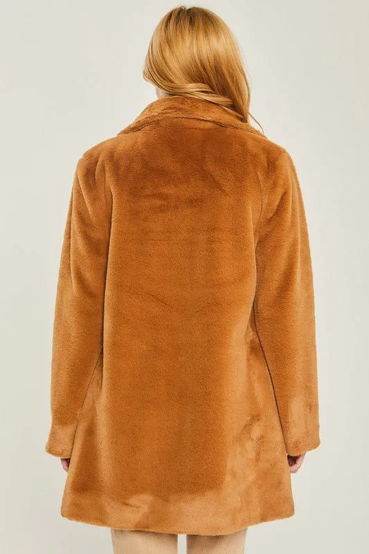 Faux Fur Midi Coat