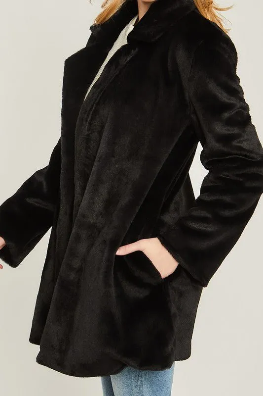 Faux Fur Midi Coat