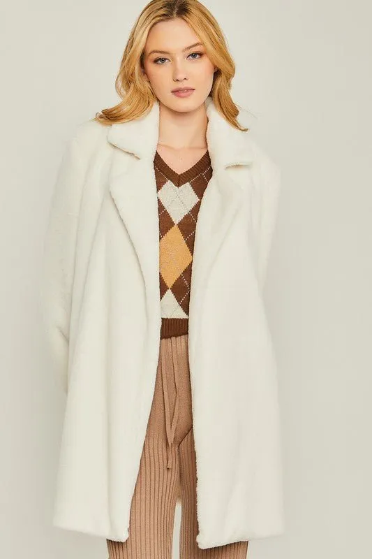 Faux Fur Midi Coat