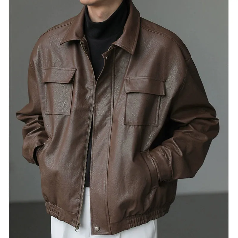 Handsome Men's and Women's Retro Warm Japanese Style Workwear Motorcycle