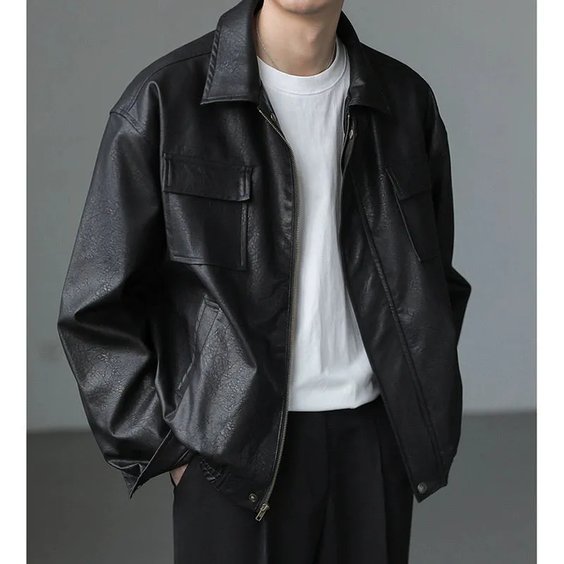 Handsome Men's and Women's Retro Warm Japanese Style Workwear Motorcycle