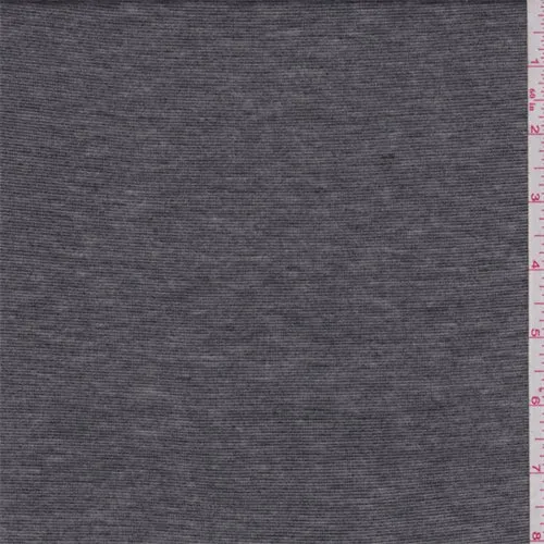 Heather Pewter/Silver Stripe Jersey Knit Fabric