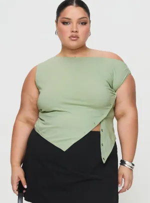 Karre Off The Shoulder Top Sage Curve