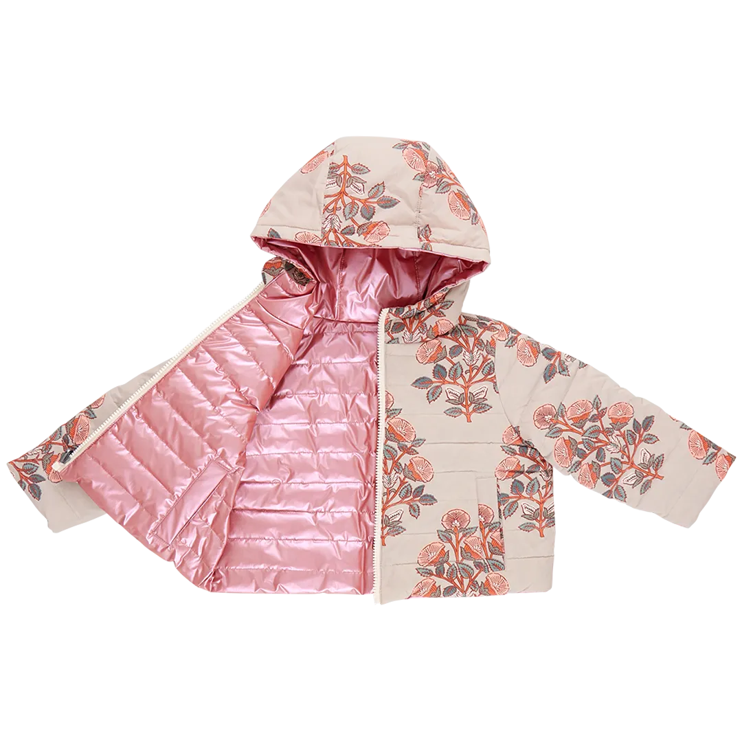 Kids Reversible Riley Jacket - Cloud Bouquet Floral