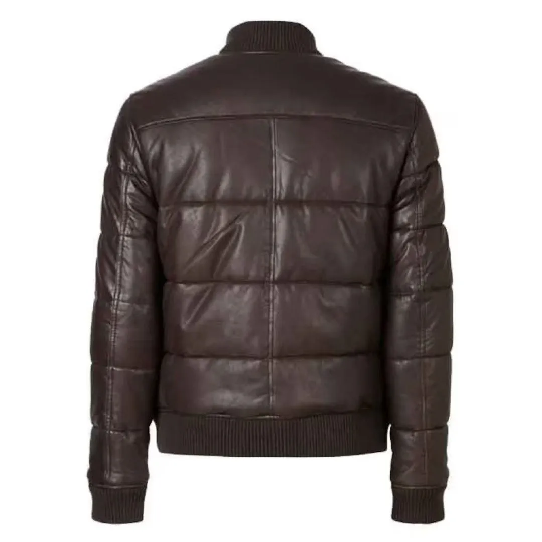 Lamb Skin Leather Biker Jacket For Men's