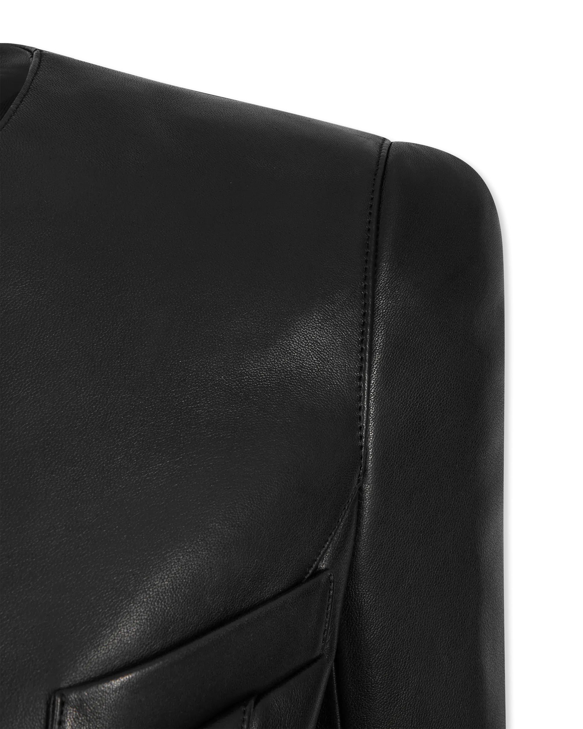 Lambskin Leather Peplum Jacket