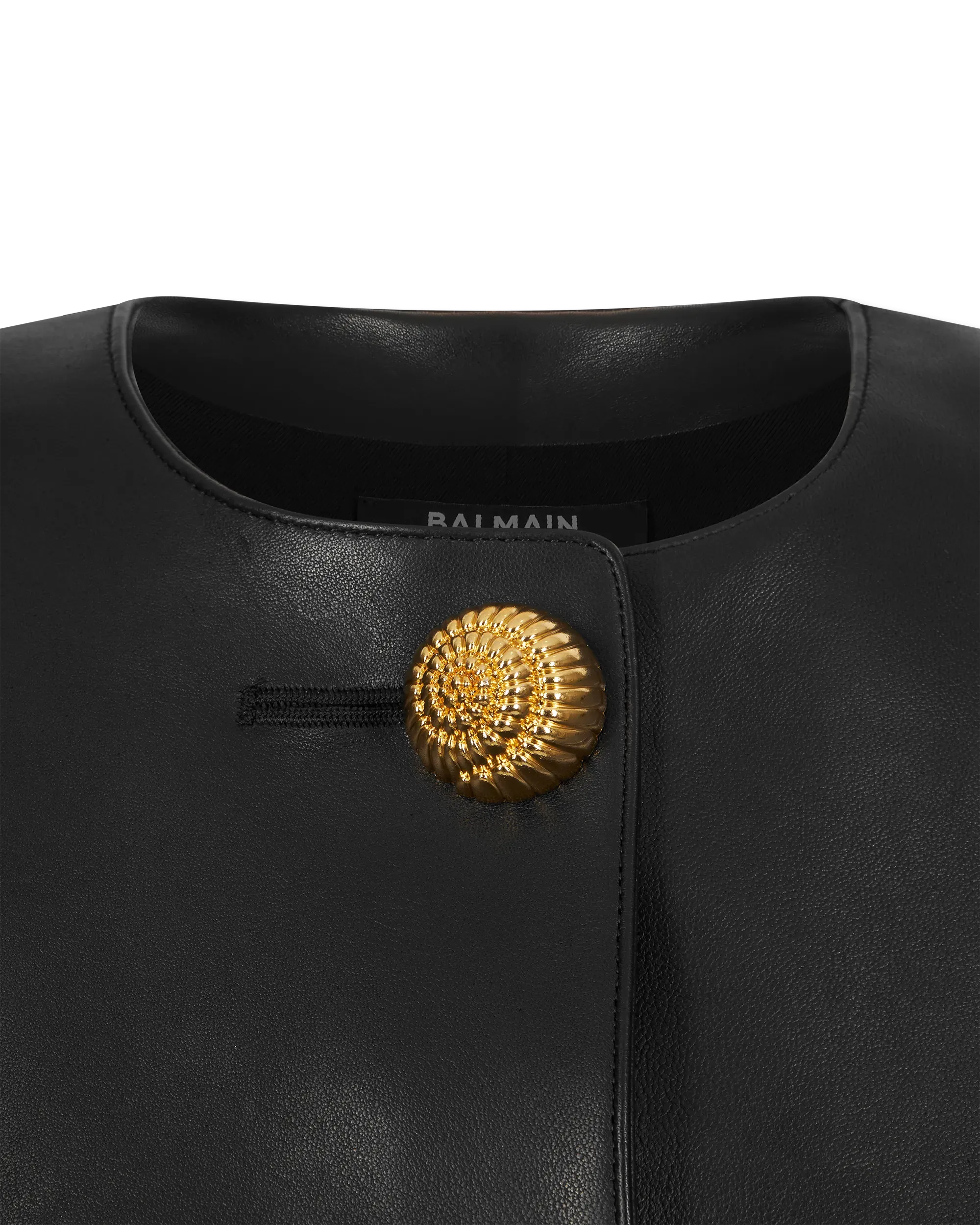 Lambskin Leather Peplum Jacket