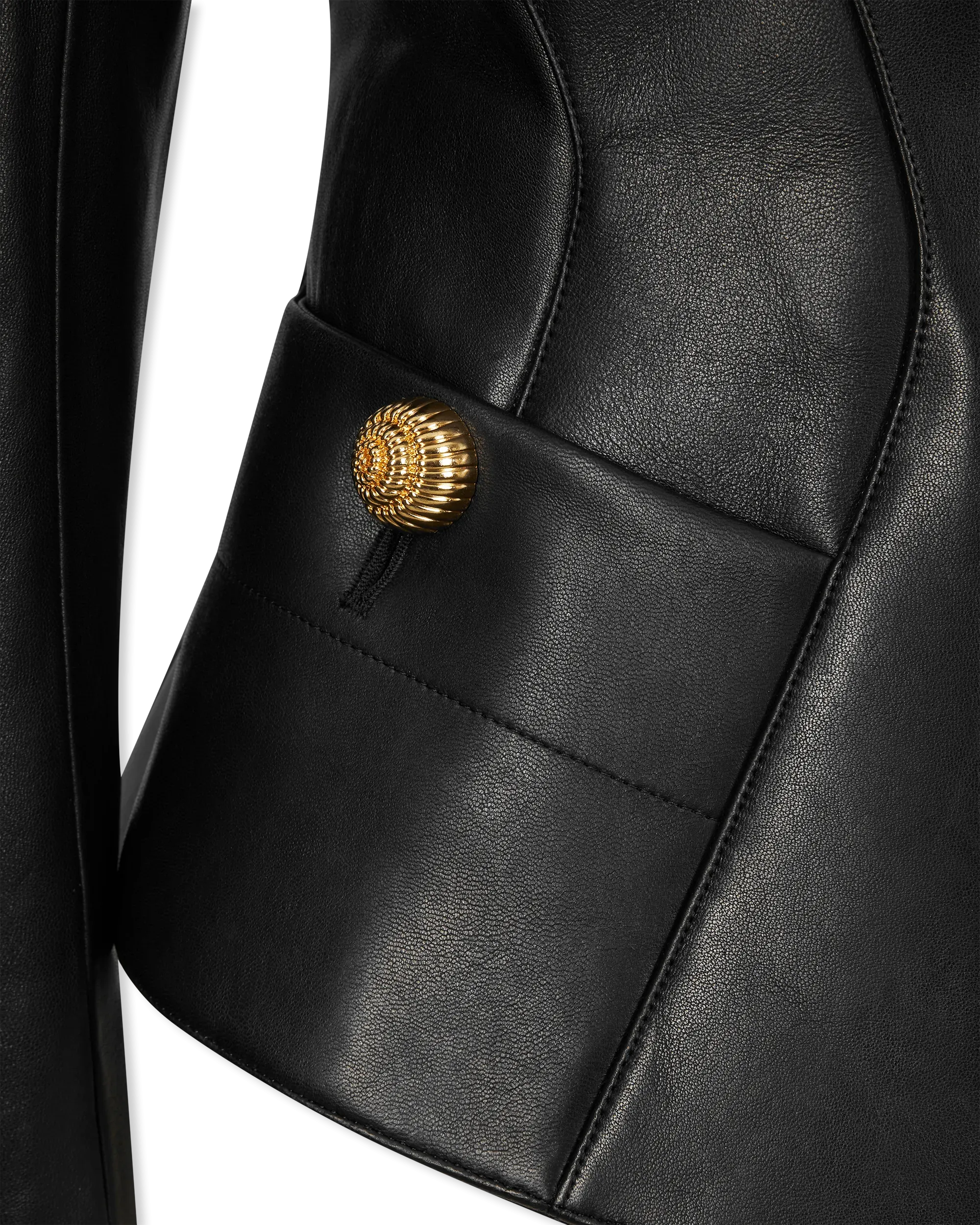 Lambskin Leather Peplum Jacket