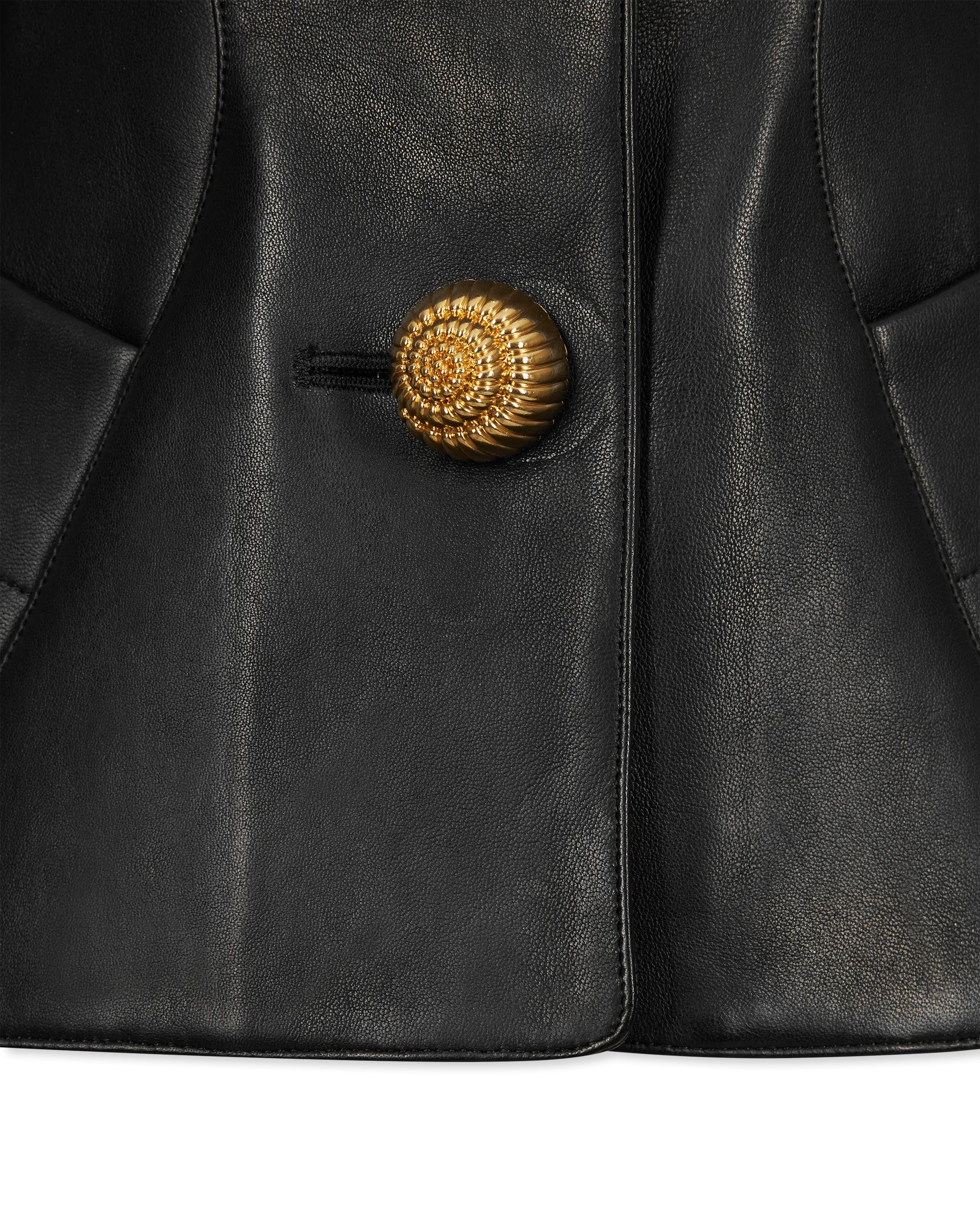 Lambskin Leather Peplum Jacket