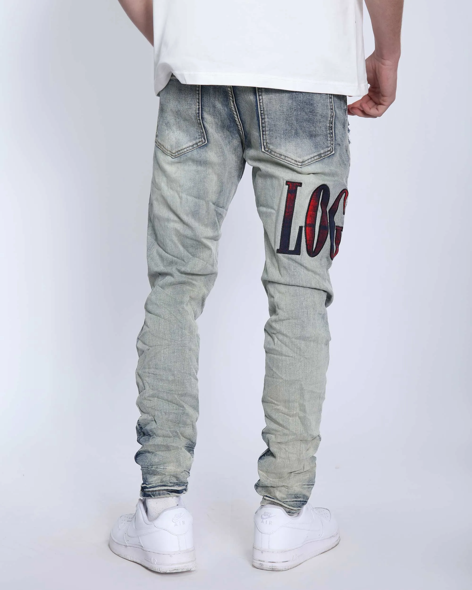 LOGEQI Light Washed Ripped Jeans-Mexico Local Delivery