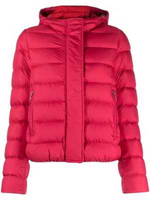 logo-patch lightweight padded jacket