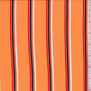 Mango Multi Stripe Double Brushed Jersey Knit Fabric