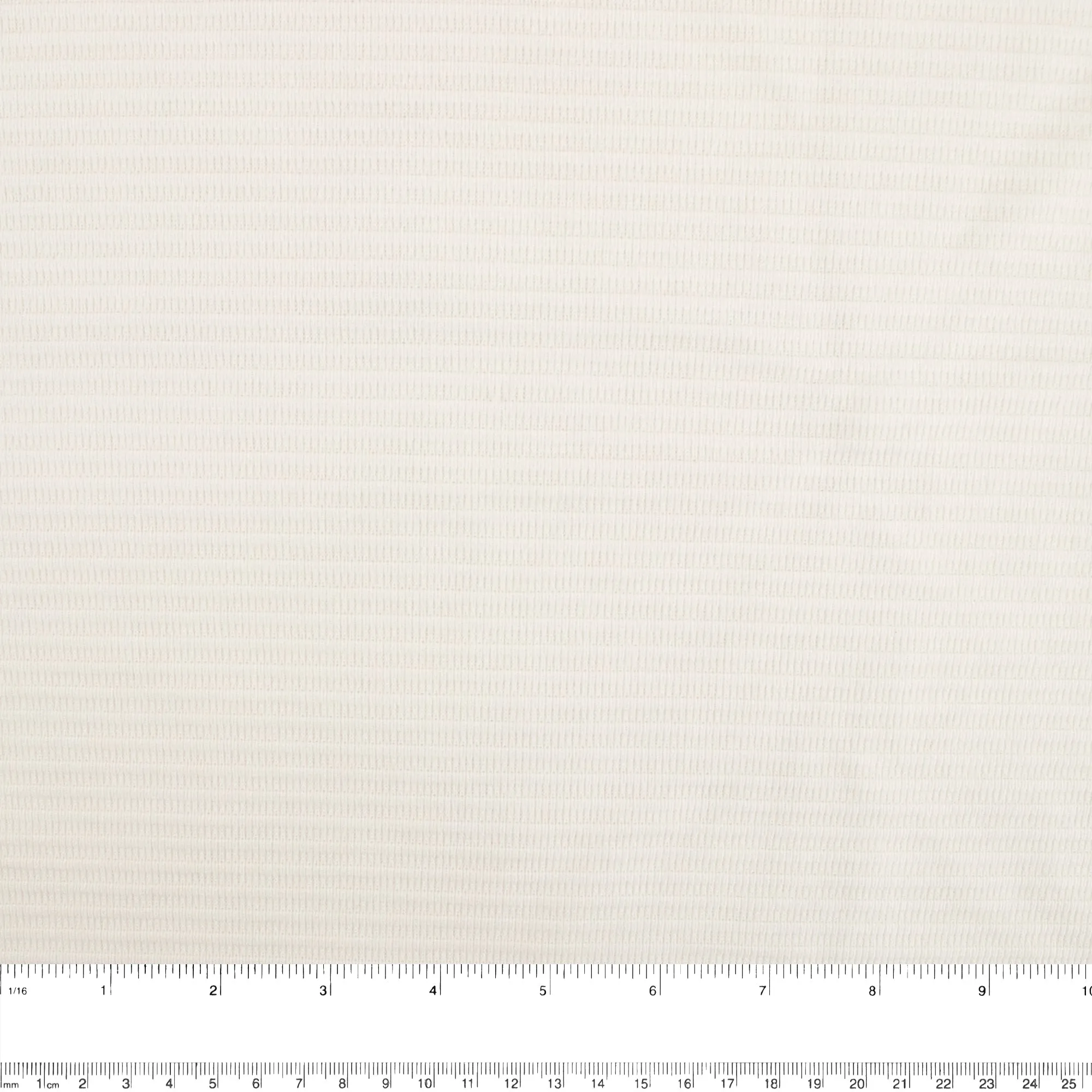 Novelty White Knit - Square stripe - Eggshell