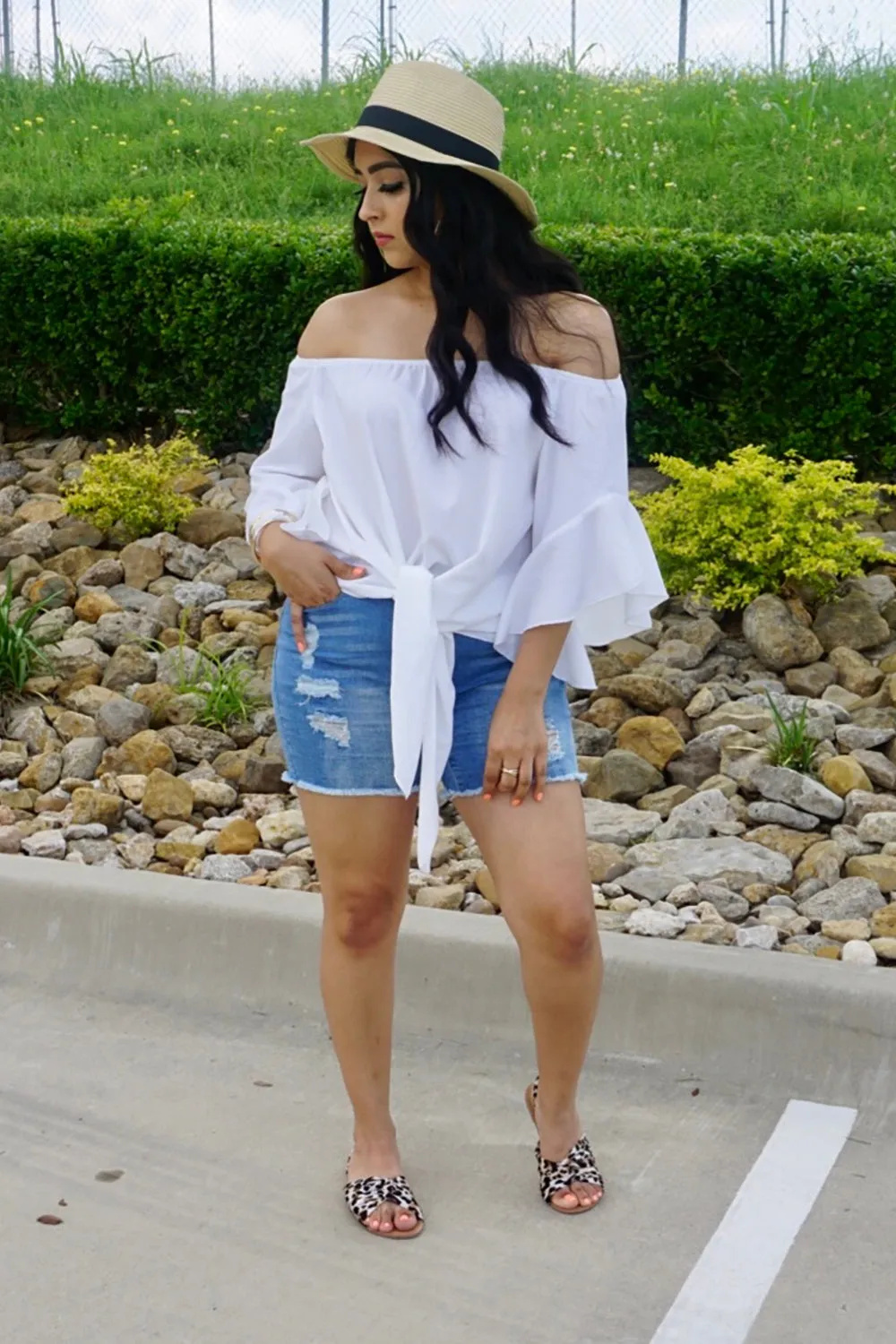 Off-the-shoulder Ruffle Tops for Women