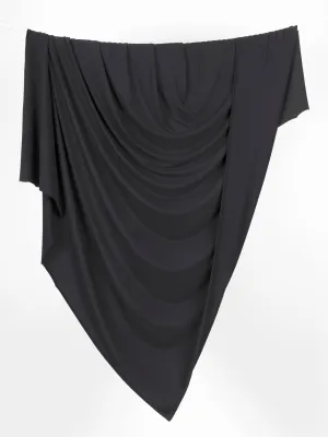 Organic Cotton   Tencel Stretch Knit Jersey - Black - Swatch