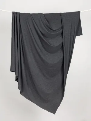 Organic Cotton   Tencel Stretch Knit Jersey - Charcoal - Swatch