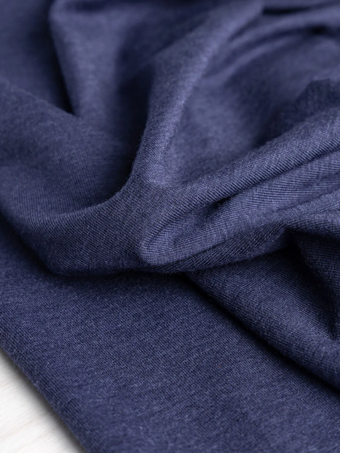 Organic Cotton   Tencel Stretch Knit Jersey - Royal Blue - Swatch