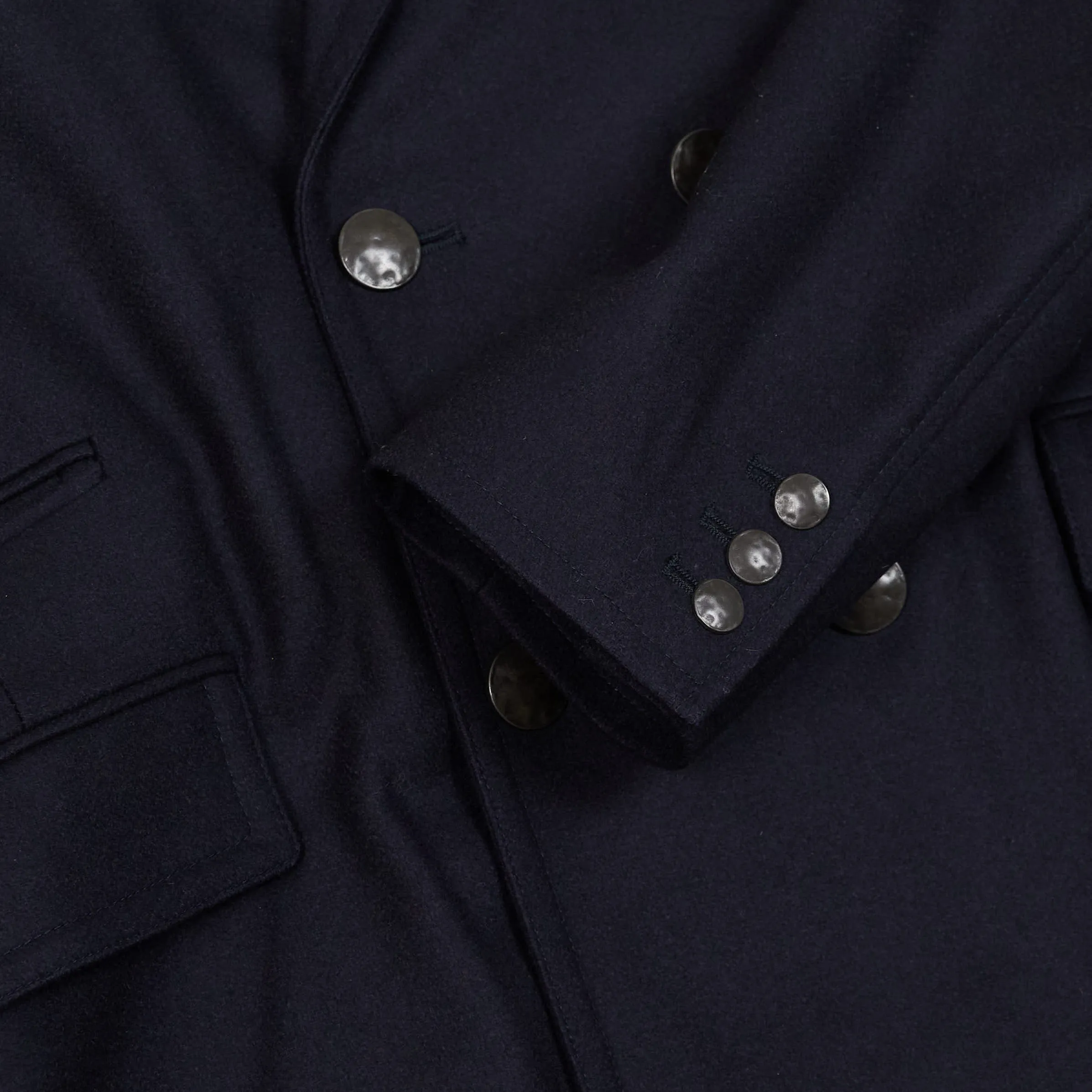 Palto Double-Breasted Officer Wool Coat