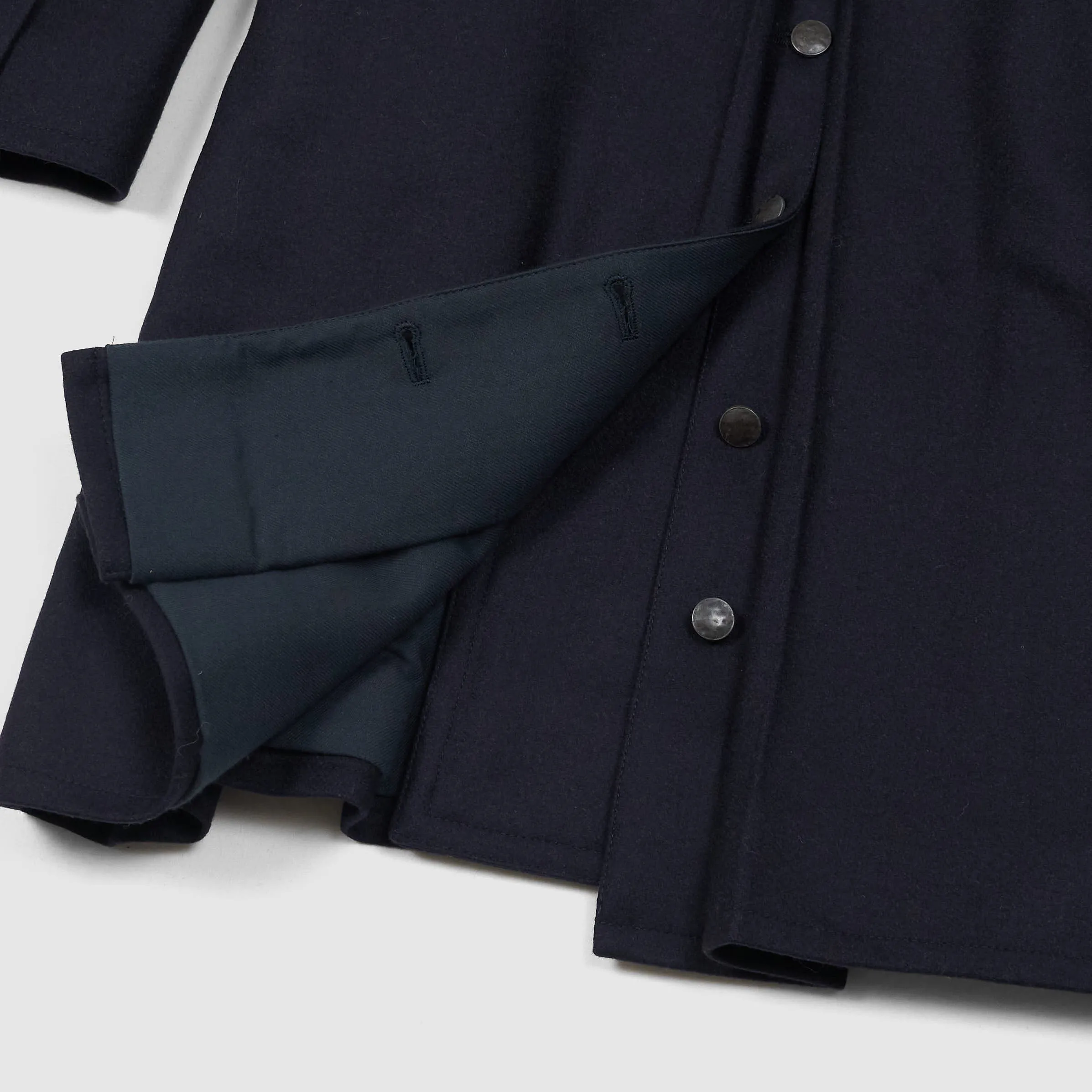 Palto Double-Breasted Officer Wool Coat