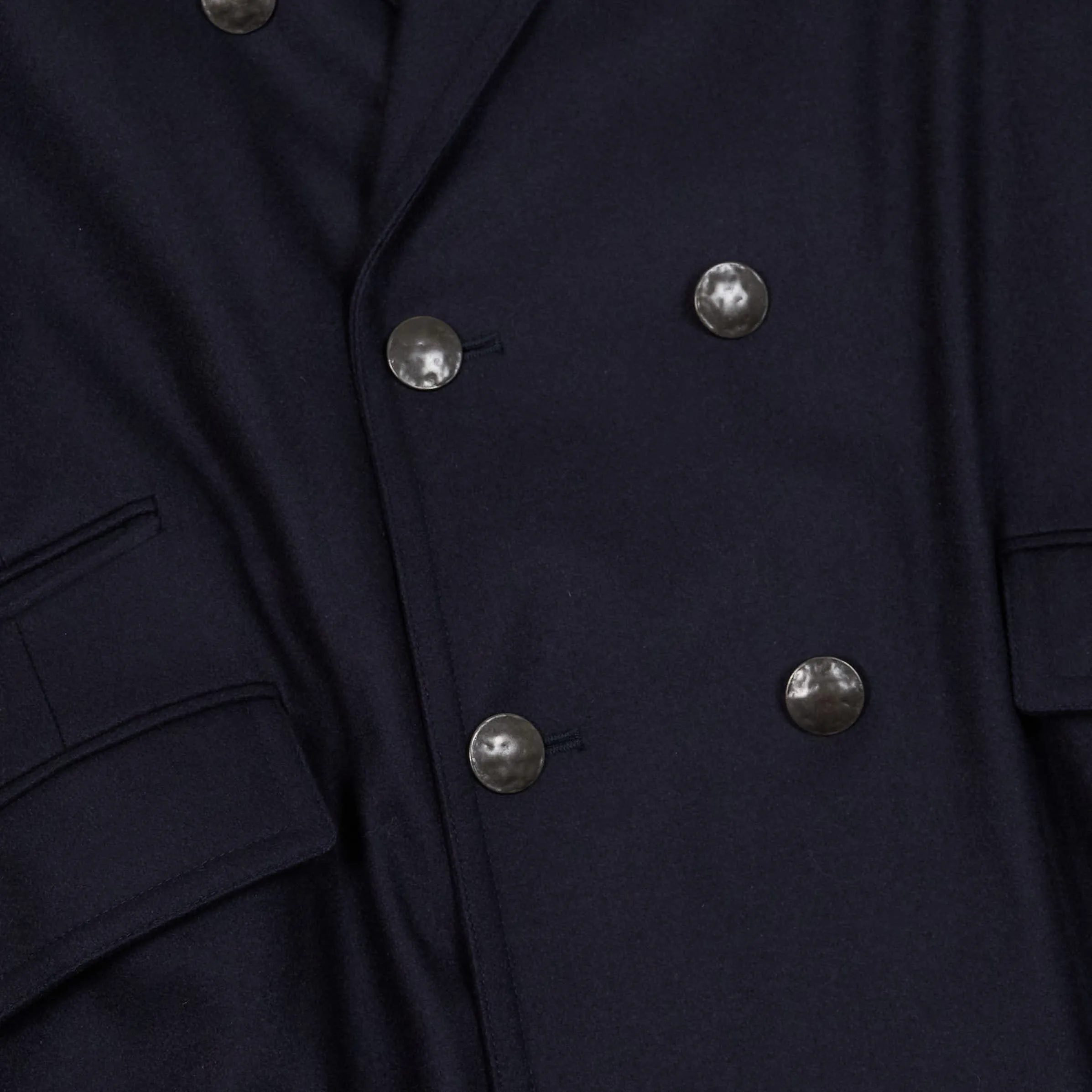 Palto Double-Breasted Officer Wool Coat