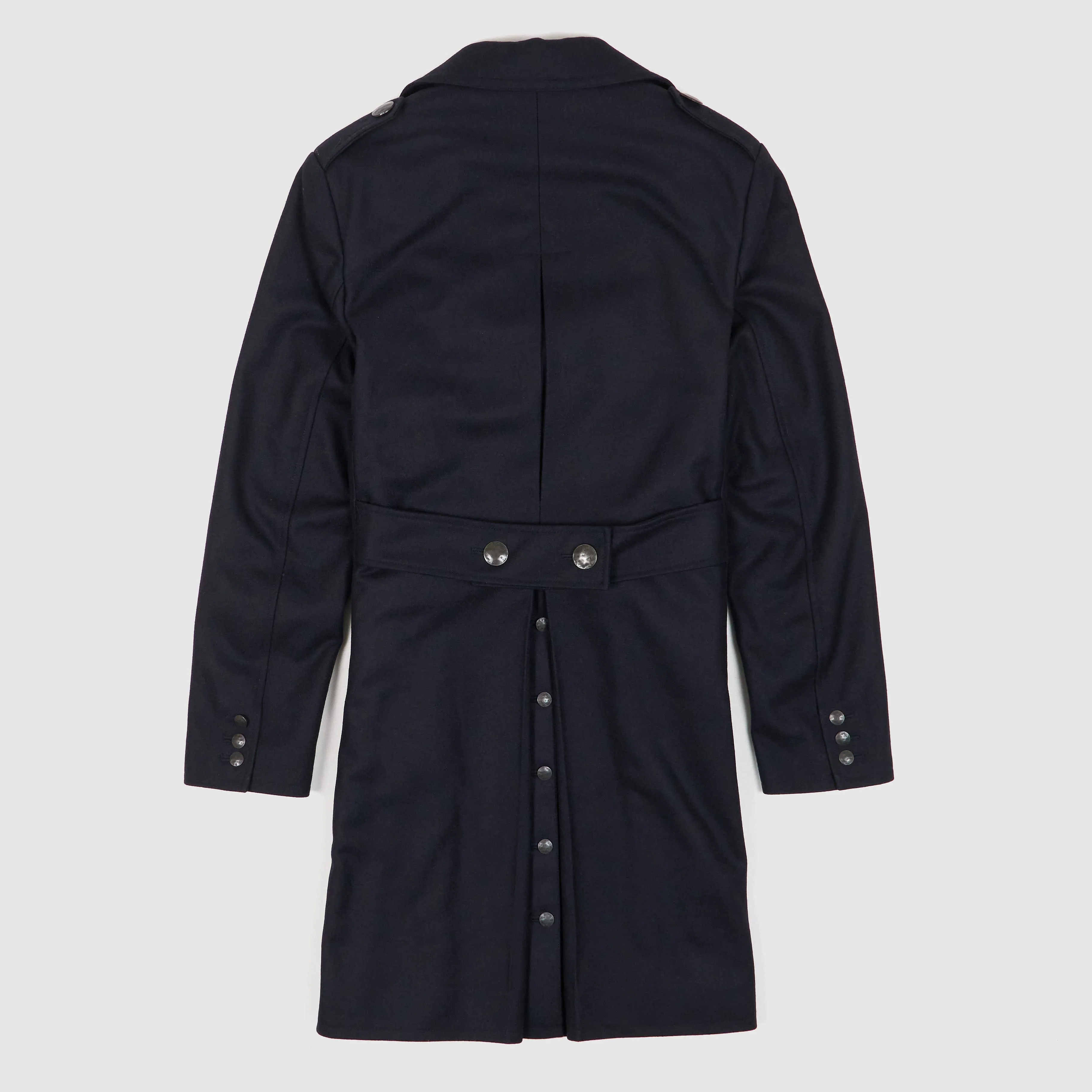Palto Double-Breasted Officer Wool Coat