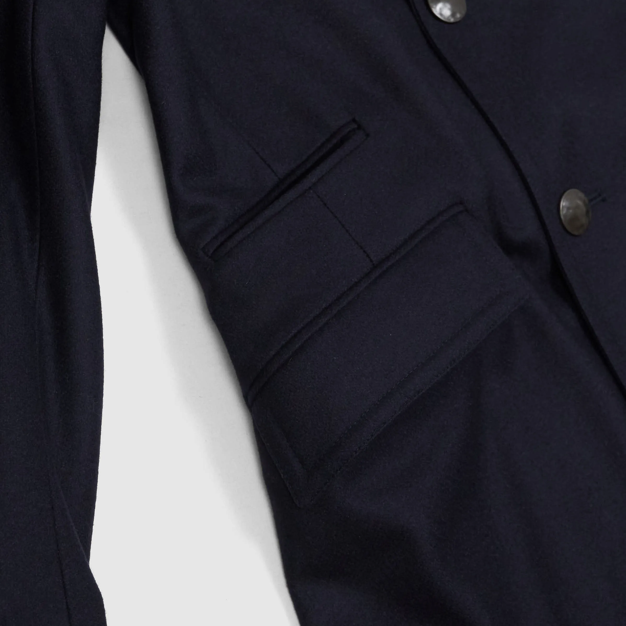 Palto Double-Breasted Officer Wool Coat