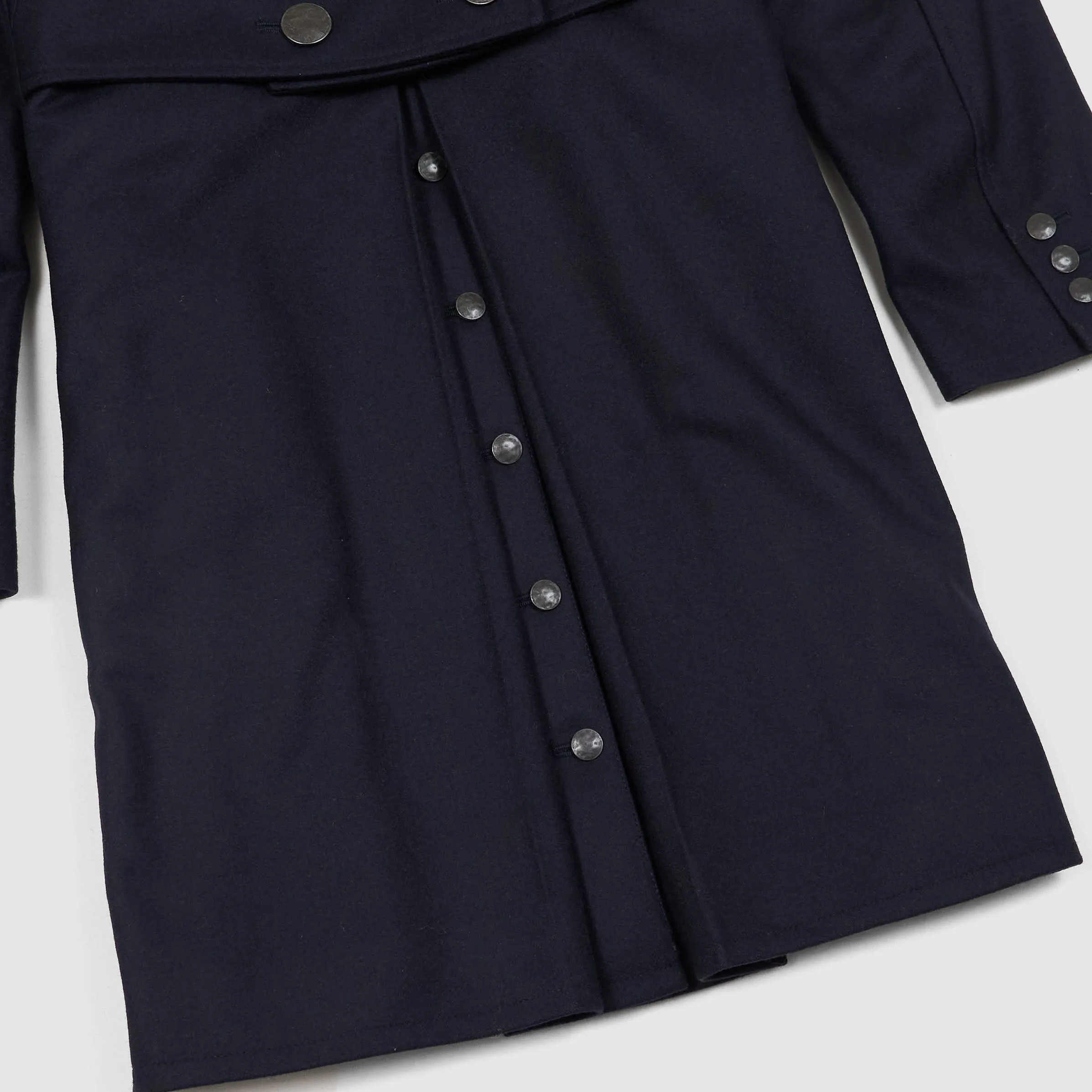 Palto Double-Breasted Officer Wool Coat