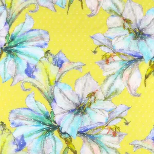 Printed Knit Eyelet - KHLOE - Yellow