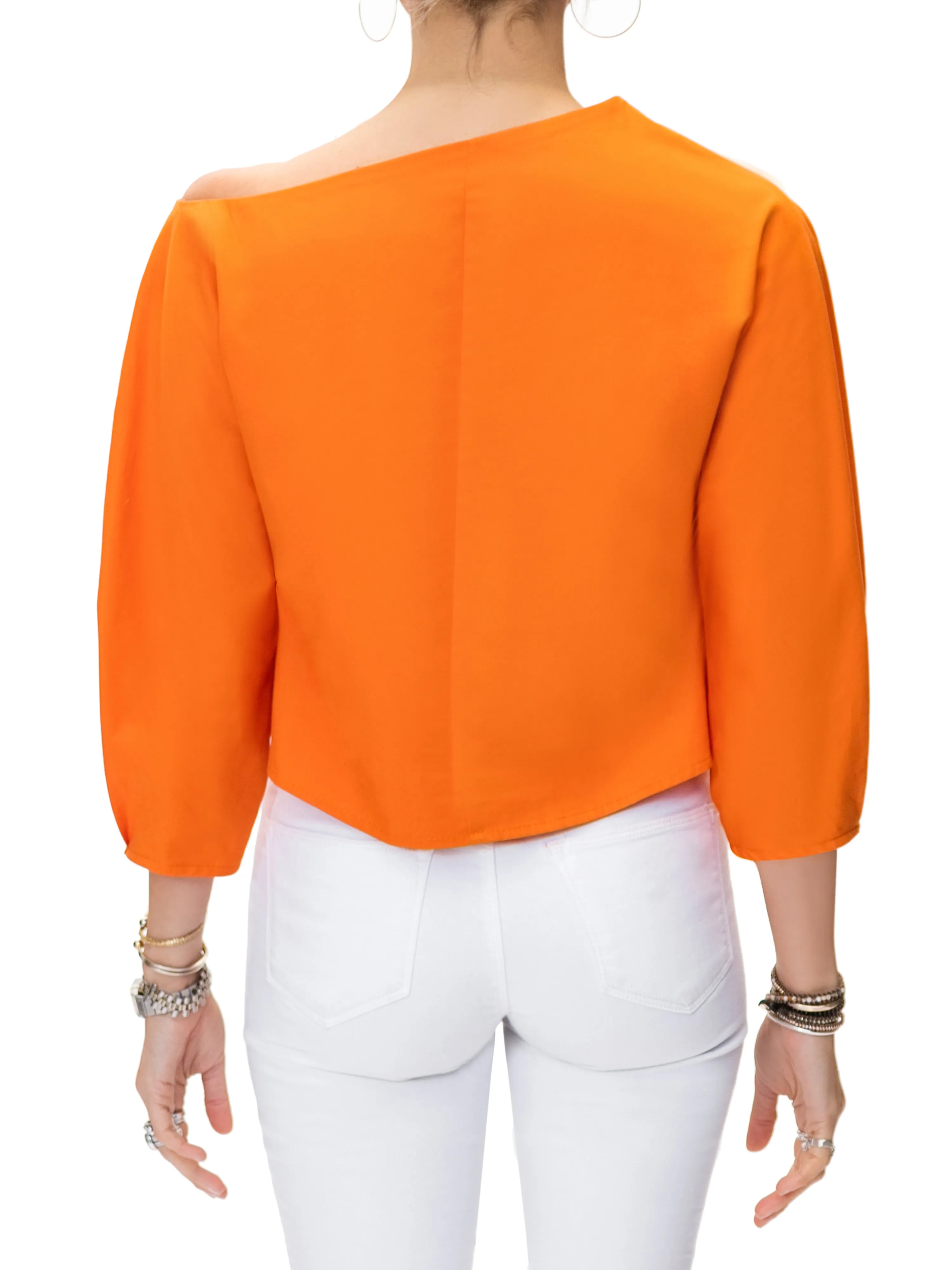 "Alice" Orange Off Shoulder Top
