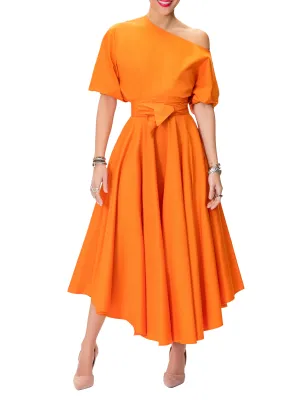 "Alice" Orange Off Shoulder Top