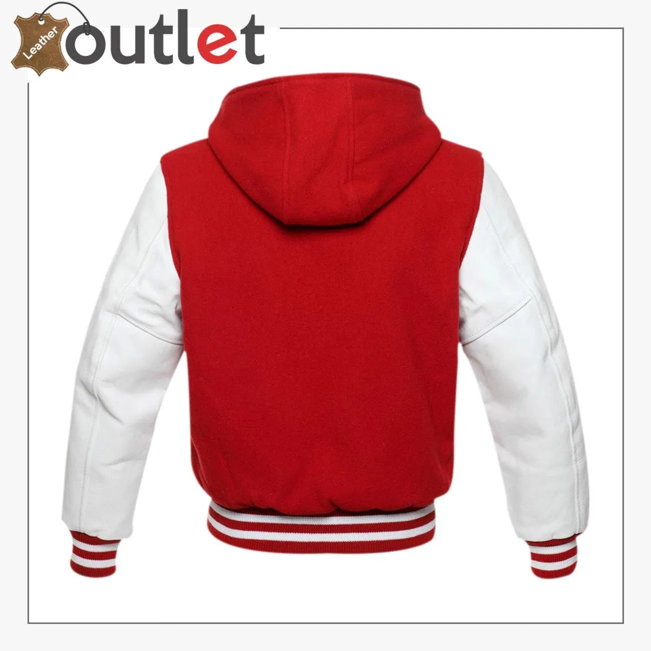 Red Hoodie Varsity Jacket
