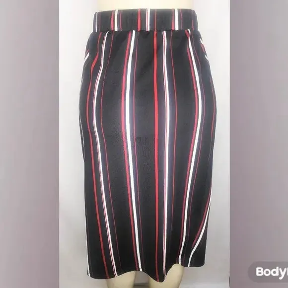 Red Striped Skirt