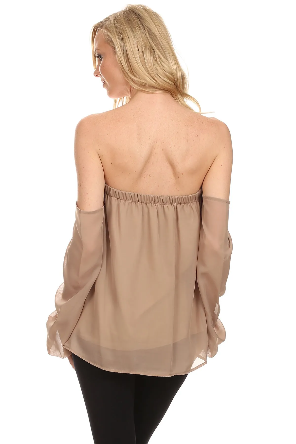 Relaxed Fit Off-the-Shoulder Maternity Blouse