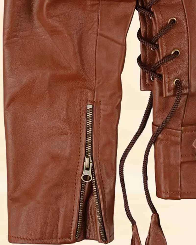 The Pricy Coffee Leather Jacket