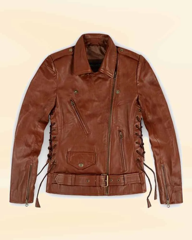 The Pricy Coffee Leather Jacket