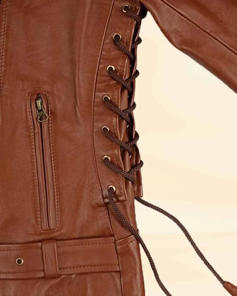 The Pricy Coffee Leather Jacket