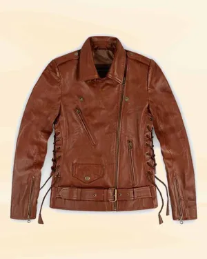 The Pricy Coffee Leather Jacket