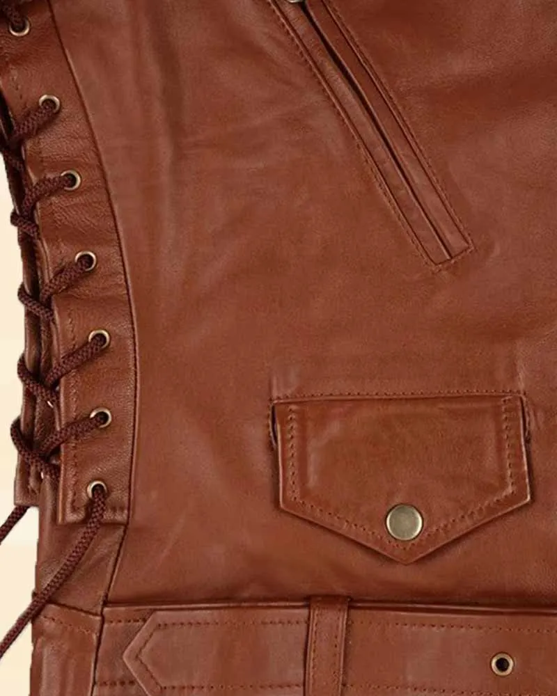 The Pricy Coffee Leather Jacket