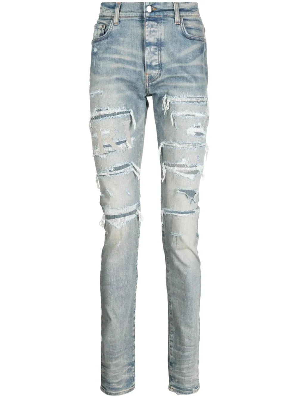 Varsity Ripped Skinny Jeans